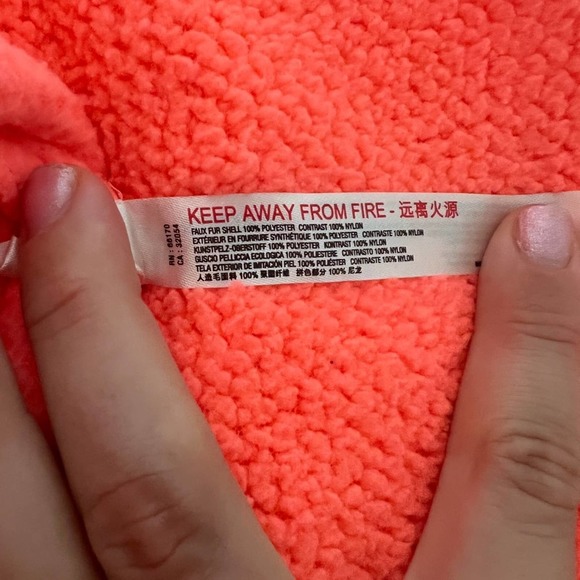 Free People Ziggy Up Fleece in Sundance Orange Zip Up Sweatshirt - Picture 12 of 12